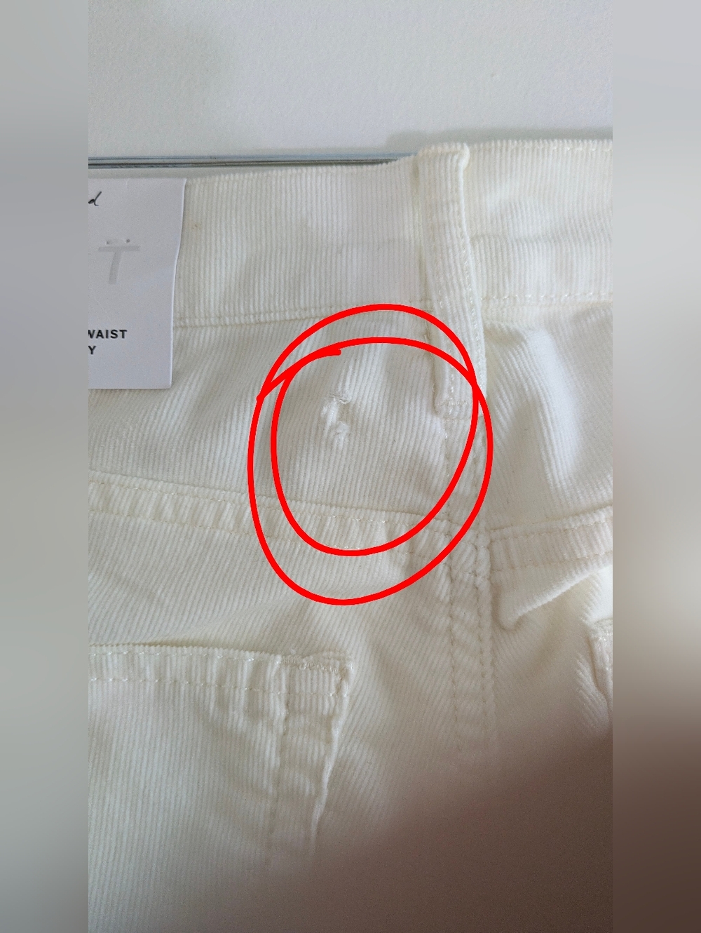 LOFT Women's High Waist Skinny Corduroy Pants Size 27/4 Off White Cream New - Picture 10 of 15